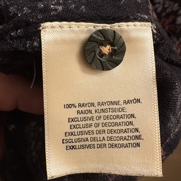 NWOT Anthropologie Maeve Bainbridge Buttondown Blk Floral Blouse Women’s Size 10 - Picture 14 of 14